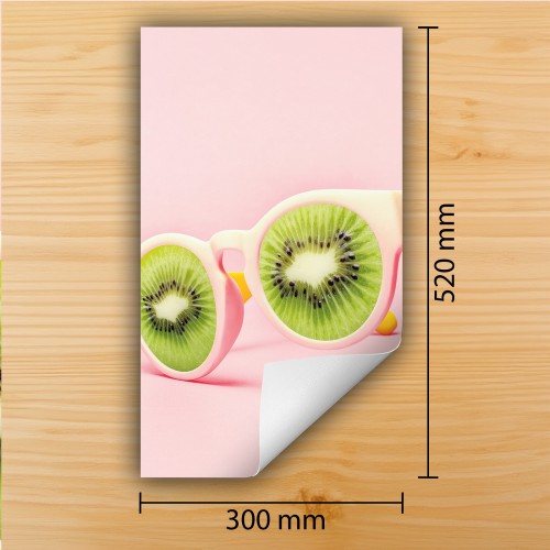 Mata ochronna na kuchenkę indukcyjną 30x52 cm - Mata antypoślizgowa na blat - Płyta ochronna zwijana - Dekoracja do kuchni - Więcej miejsca - Okulary Różowa