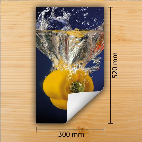 Mata ochronna na kuchenkę indukcyjną 30x52 cm - Mata antypoślizgowa na blat - Płyta ochronna zwijana - Dekoracja do kuchni - Więcej miejsca - Kolorowa papryka