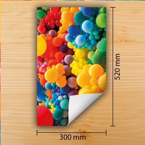 Mata ochronna na kuchenkę indukcyjną 30x52 cm - Mata antypoślizgowa na blat - Płyta ochronna zwijana - Dekoracja do kuchni - Więcej miejsca - Kolorowa kulki
