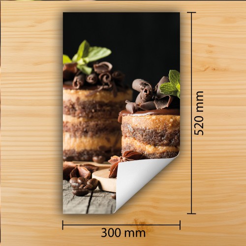 Mata ochronna na kuchenkę indukcyjną 30x52 cm - Mata antypoślizgowa na blat - Płyta ochronna zwijana - Dekoracja do kuchni - Więcej miejsca - Ciasto Drewno