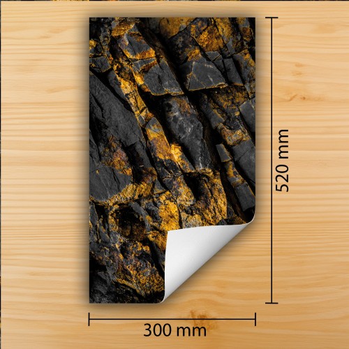 Mata ochronna na kuchenkę indukcyjną 30x52 cm - Mata antypoślizgowa na blat - Płyta ochronna zwijana - Dekoracja do kuchni - Więcej miejsca - Złota skała