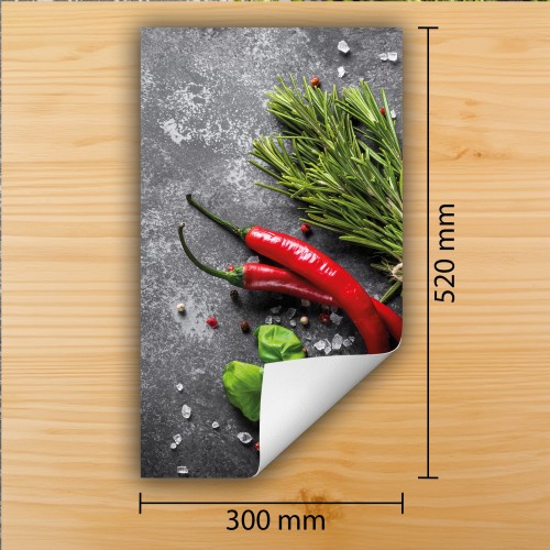 Mata ochronna na kuchenkę indukcyjną 30x52 cm - Mata antypoślizgowa na blat - Płyta ochronna zwijana - Dekoracja do kuchni - Więcej miejsca - Łupek chili