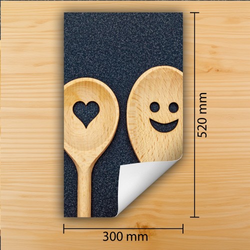 Mata ochronna na kuchenkę indukcyjną 30x52 cm - Mata antypoślizgowa na blat - Płyta ochronna zwijana - Dekoracja do kuchni - Więcej miejsca - Łyżka Szara