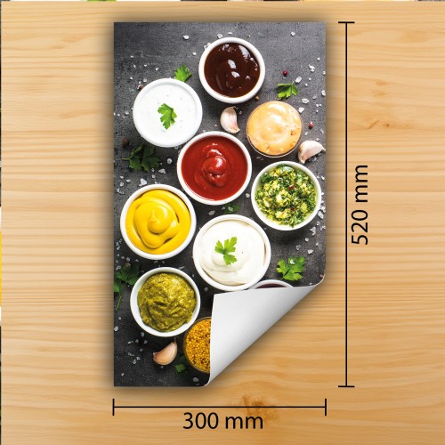 Mata ochronna na kuchenkę indukcyjną 30x52 cm - Mata antypoślizgowa na blat - Płyta ochronna zwijana - Dekoracja do kuchni - Więcej miejsca - Przyprawy łupek