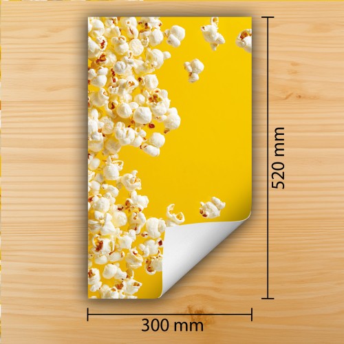 Mata ochronna na kuchenkę indukcyjną 30x52 cm - Mata antypoślizgowa na blat - Płyta ochronna zwijana - Dekoracja do kuchni - Więcej miejsca - Popcorn Żółty