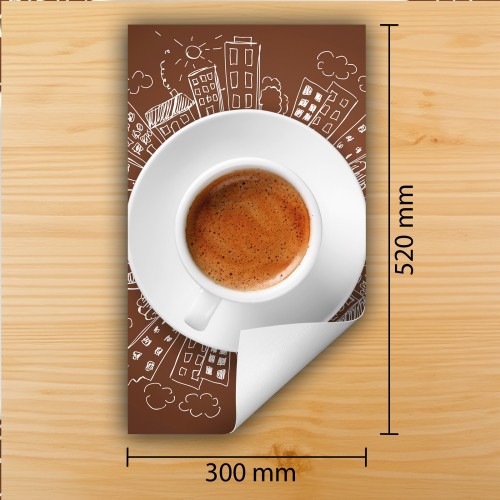 Mata ochronna na kuchenkę indukcyjną 30x52 cm - Mata antypoślizgowa na blat - Płyta ochronna zwijana - Dekoracja do kuchni - Więcej miejsca - Kawa Brązowa