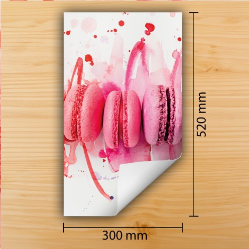Mata ochronna na kuchenkę indukcyjną 30x52 cm - Mata antypoślizgowa na blat - Płyta ochronna zwijana - Dekoracja do kuchni - Więcej miejsca - Słodycze Różowa