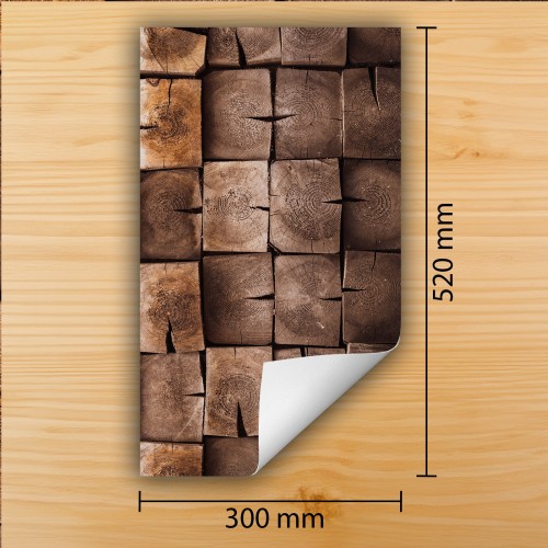 Mata ochronna na kuchenkę indukcyjną 30x52 cm - Mata antypoślizgowa na blat - Płyta ochronna zwijana - Dekoracja do kuchni - Więcej miejsca - Drewno Brązowa