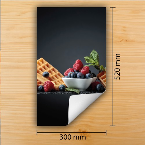 Mata ochronna na kuchenkę indukcyjną 30x52 cm - Mata antypoślizgowa na blat - Płyta ochronna zwijana - Dekoracja do kuchni - Więcej miejsca - Owoc jedzenie
