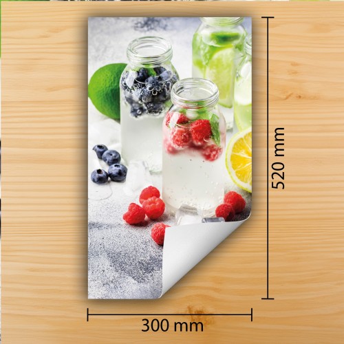 Mata ochronna na kuchenkę indukcyjną 30x52 cm - Mata antypoślizgowa na blat - Płyta ochronna zwijana - Dekoracja do kuchni - Więcej miejsca - Deser owocowy