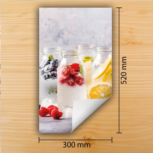Mata ochronna na kuchenkę indukcyjną 30x52 cm - Mata antypoślizgowa na blat - Płyta ochronna zwijana - Dekoracja do kuchni - Więcej miejsca - Owoce deserowe