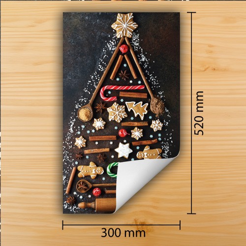 Mata ochronna na kuchenkę indukcyjną 30x52 cm - Mata antypoślizgowa na blat - Płyta ochronna zwijana - Dekoracja do kuchni - Więcej miejsca - Wakacje Łupek