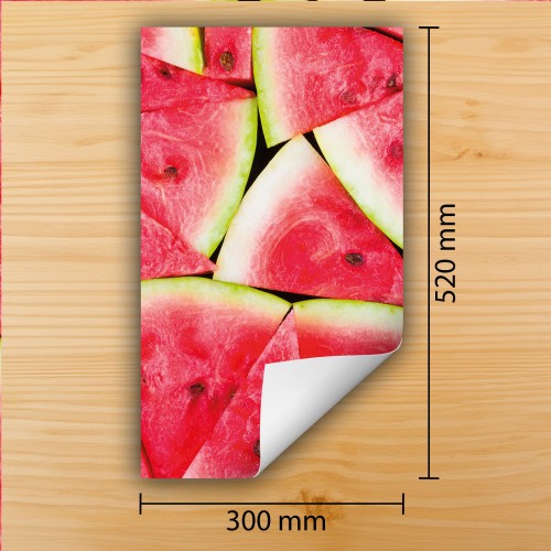 Mata ochronna na kuchenkę indukcyjną 30x52 cm - Mata antypoślizgowa na blat - Płyta ochronna zwijana - Dekoracja do kuchni - Więcej miejsca - Czerwona arbuz