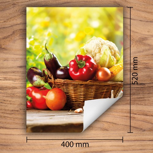 Mata ochronna na kuchenkę indukcyjną 40x52 cm - Mata antypoślizgowa na blat - Płyta ochronna zwijana - Dekoracja do kuchni - Więcej miejsca - Warzywa Kolorowa