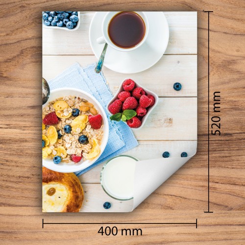 Mata ochronna na kuchenkę indukcyjną 40x52 cm - Mata antypoślizgowa na blat - Płyta ochronna zwijana - Dekoracja do kuchni - Więcej miejsca - Drewno Żywność