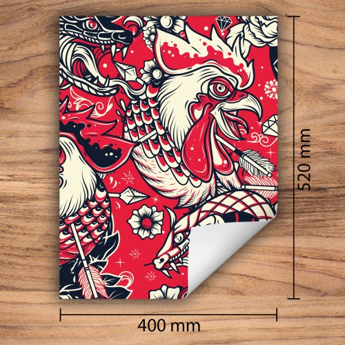 Mata ochronna na kuchenkę indukcyjną 40x52 cm - Mata antypoślizgowa na blat - Płyta ochronna zwijana - Dekoracja do kuchni - Więcej miejsca - Czerwona zwierzęta