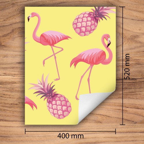 Mata ochronna na kuchenkę indukcyjną 40x52 cm - Mata antypoślizgowa na blat - Płyta ochronna zwijana - Dekoracja do kuchni - Więcej miejsca - Żółta flaming