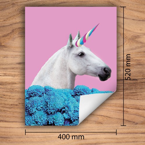 Mata ochronna na kuchenkę indukcyjną 40x52 cm - Mata antypoślizgowa na blat - Płyta ochronna zwijana - Dekoracja do kuchni - Więcej miejsca - Róża jednorożec