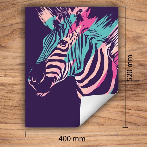 Mata ochronna na kuchenkę indukcyjną 40x52 cm - Mata antypoślizgowa na blat - Płyta ochronna zwijana - Dekoracja do kuchni - Więcej miejsca - Zebra fioletowa