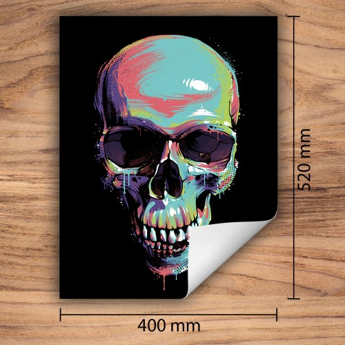 Mata ochronna na kuchenkę indukcyjną 40x52 cm - Mata antypoślizgowa na blat - Płyta ochronna zwijana - Dekoracja do kuchni - Więcej miejsca - Czarna czaszka