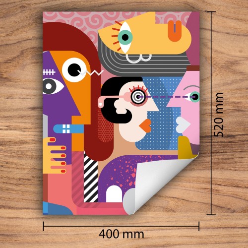 Mata ochronna na kuchenkę indukcyjną 40x52 cm - Mata antypoślizgowa na blat - Płyta ochronna zwijana - Dekoracja do kuchni - Więcej miejsca - Pop Art. Kolorowa