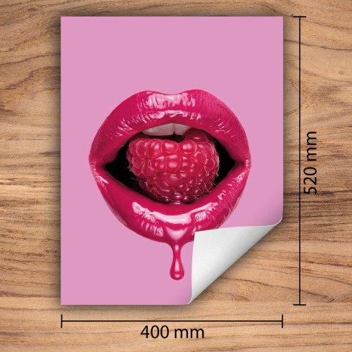 Mata ochronna na kuchenkę indukcyjną 40x52 cm - Mata antypoślizgowa na blat - Płyta ochronna zwijana - Dekoracja do kuchni - Więcej miejsca - Różowe usta