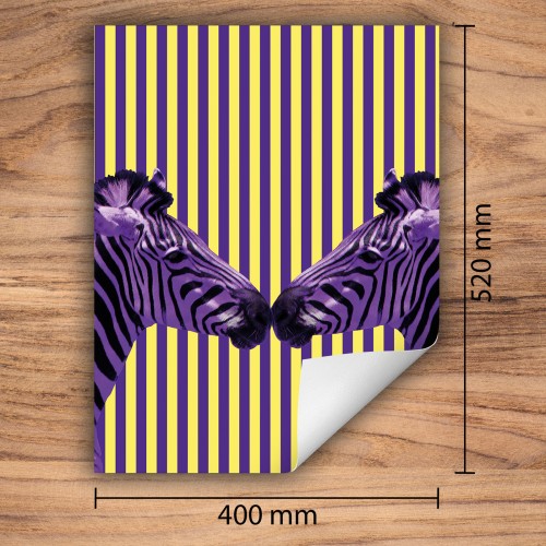 Mata ochronna na kuchenkę indukcyjną 40x52 cm - Mata antypoślizgowa na blat - Płyta ochronna zwijana - Dekoracja do kuchni - Więcej miejsca - Zebra Fioletowa