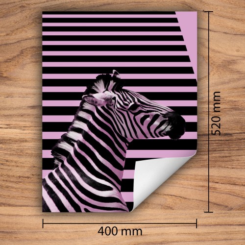 Mata ochronna na kuchenkę indukcyjną 40x52 cm - Mata antypoślizgowa na blat - Płyta ochronna zwijana - Dekoracja do kuchni - Więcej miejsca - Fioletowa zebra
