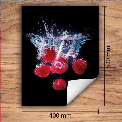 Mata ochronna na kuchenkę indukcyjną 40x52 cm - Mata antypoślizgowa na blat - Płyta ochronna zwijana - Dekoracja do kuchni - Więcej miejsca - Czarna owoc