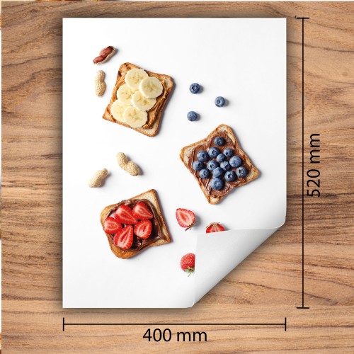 Mata ochronna na kuchenkę indukcyjną 40x52 cm - Mata antypoślizgowa na blat - Płyta ochronna zwijana - Dekoracja do kuchni - Więcej miejsca - Biała jedzenie