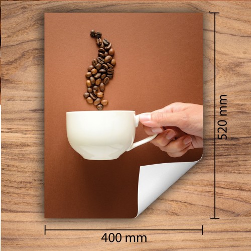 Mata ochronna na kuchenkę indukcyjną 40x52 cm - Mata antypoślizgowa na blat - Płyta ochronna zwijana - Dekoracja do kuchni - Więcej miejsca - Kawa brązowa