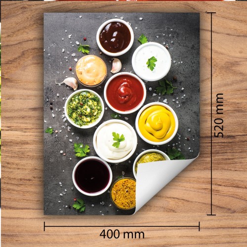 Mata ochronna na kuchenkę indukcyjną 40x52 cm - Mata antypoślizgowa na blat - Płyta ochronna zwijana - Dekoracja do kuchni - Więcej miejsca - Przyprawy łupek
