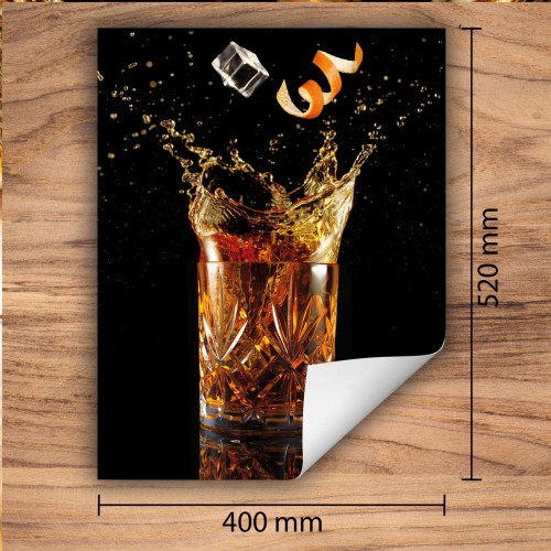 Mata ochronna na kuchenkę indukcyjną 40x52 cm - Mata antypoślizgowa na blat - Płyta ochronna zwijana - Dekoracja do kuchni - Więcej miejsca - Whisky Czarna