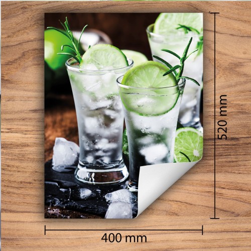Mata ochronna na kuchenkę indukcyjną 40x52 cm - Mata antypoślizgowa na blat - Płyta ochronna zwijana - Dekoracja do kuchni - Więcej miejsca - Napój Limonka