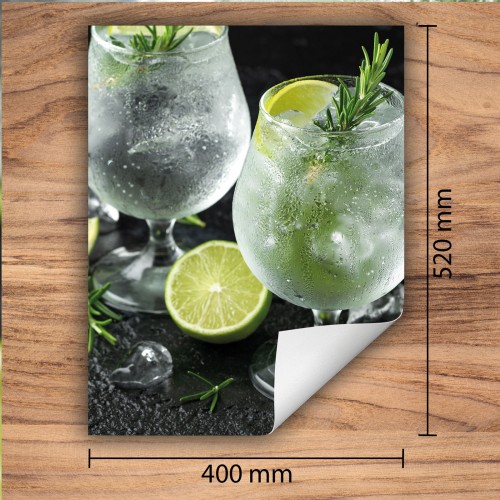 Mata ochronna na kuchenkę indukcyjną 40x52 cm - Mata antypoślizgowa na blat - Płyta ochronna zwijana - Dekoracja do kuchni - Więcej miejsca - Limonka Napój