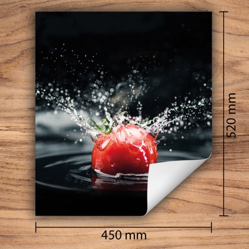 Mata ochronna na kuchenkę indukcyjną 45x52 cm - Mata antypoślizgowa na blat - Płyta ochronna zwijana - Dekoracja do kuchni - Więcej miejsca - Czarna pomidor
