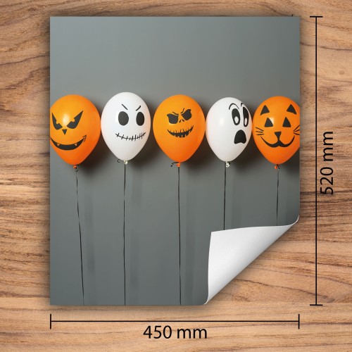 Mata ochronna na kuchenkę indukcyjną 45x52 cm - Mata antypoślizgowa na blat - Płyta ochronna zwijana - Dekoracja do kuchni - Więcej miejsca - Halloween Pomarańczowa