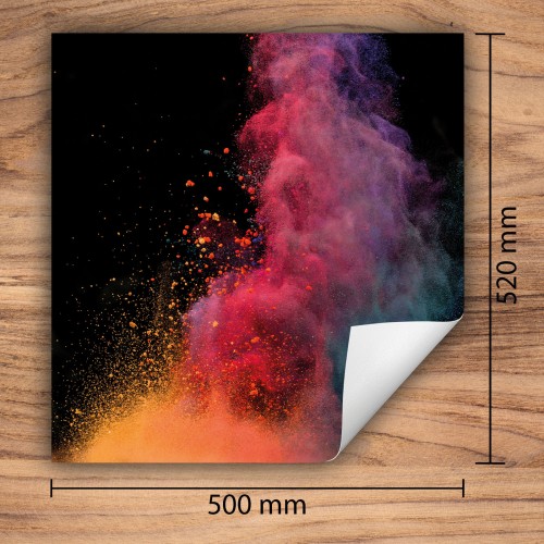 Mata ochronna na kuchenkę indukcyjną 50x52 cm - Mata antypoślizgowa na blat - Płyta ochronna zwijana - Dekoracja do kuchni - Więcej miejsca - Czarna eksplozja