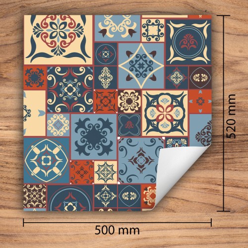 Mata ochronna na kuchenkę indukcyjną 50x52 cm - Mata antypoślizgowa na blat - Płyta ochronna zwijana - Dekoracja do kuchni - Więcej miejsca - Kolorowa mozaika