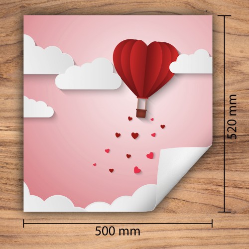 Mata ochronna na kuchenkę indukcyjną 50x52 cm - Mata antypoślizgowa na blat - Płyta ochronna zwijana - Dekoracja do kuchni - Więcej miejsca - Różowa serce