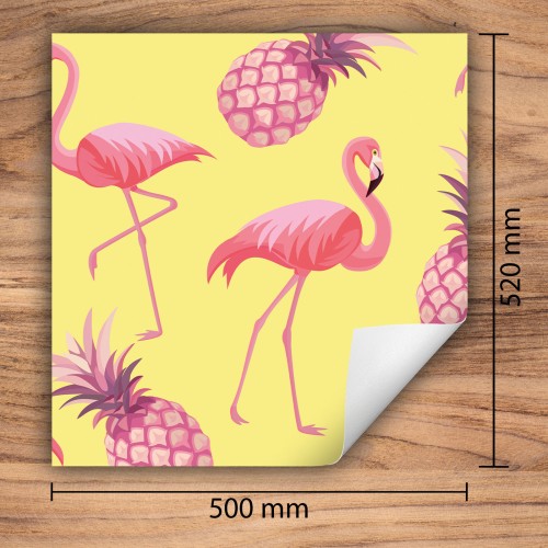 Mata ochronna na kuchenkę indukcyjną 50x52 cm - Mata antypoślizgowa na blat - Płyta ochronna zwijana - Dekoracja do kuchni - Więcej miejsca - Żółta flaming