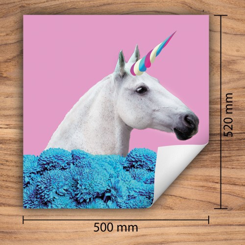 Mata ochronna na kuchenkę indukcyjną 50x52 cm - Mata antypoślizgowa na blat - Płyta ochronna zwijana - Dekoracja do kuchni - Więcej miejsca - Róża jednorożec