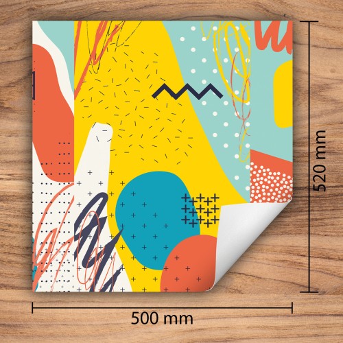 Mata ochronna na kuchenkę indukcyjną 50x52 cm - Mata antypoślizgowa na blat - Płyta ochronna zwijana - Dekoracja do kuchni - Więcej miejsca - Kolorowa Pop Art.