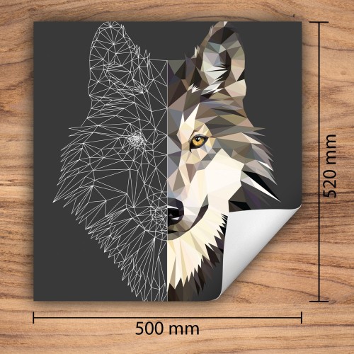 Mata ochronna na kuchenkę indukcyjną 50x52 cm - Mata antypoślizgowa na blat - Płyta ochronna zwijana - Dekoracja do kuchni - Więcej miejsca - Wilk szara