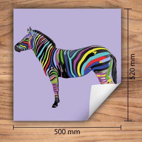 Mata ochronna na kuchenkę indukcyjną 50x52 cm - Mata antypoślizgowa na blat - Płyta ochronna zwijana - Dekoracja do kuchni - Więcej miejsca - Zebra Fioletowa