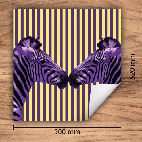 Mata ochronna na kuchenkę indukcyjną 50x52 cm - Mata antypoślizgowa na blat - Płyta ochronna zwijana - Dekoracja do kuchni - Więcej miejsca - Zebra Fioletowa