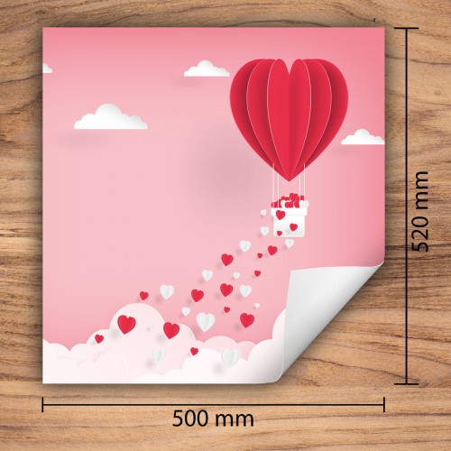 Mata ochronna na kuchenkę indukcyjną 50x52 cm - Mata antypoślizgowa na blat - Płyta ochronna zwijana - Dekoracja do kuchni - Więcej miejsca - Róża serce