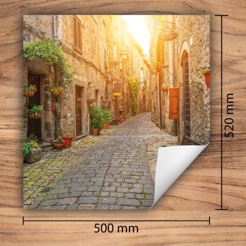 Mata ochronna na kuchenkę indukcyjną 50x52 cm - Mata antypoślizgowa na blat - Płyta ochronna zwijana - Dekoracja do kuchni - Więcej miejsca - Uliczka Miasto