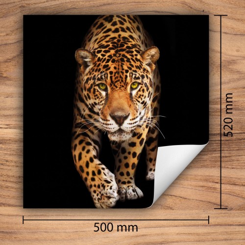 Mata ochronna na kuchenkę indukcyjną 50x52 cm - Mata antypoślizgowa na blat - Płyta ochronna zwijana - Dekoracja do kuchni - Więcej miejsca - Czarna Jaguar