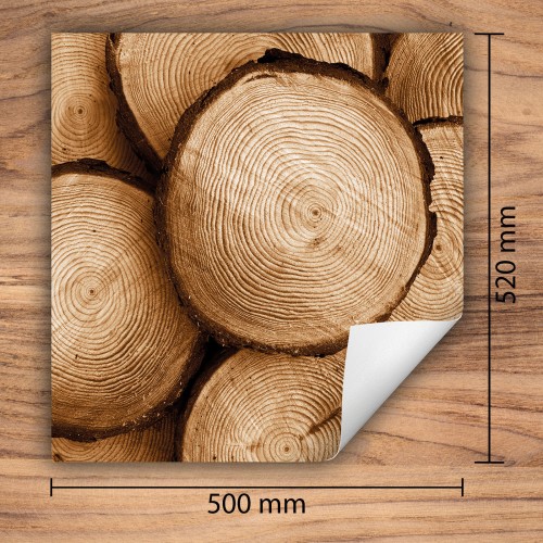 Mata ochronna na kuchenkę indukcyjną 50x52 cm - Mata antypoślizgowa na blat - Płyta ochronna zwijana - Dekoracja do kuchni - Więcej miejsca - Drewno Brązowa